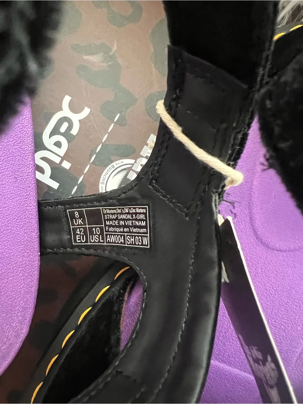Dr. Martens Strap X-Girl Velvet Platforms Sandals